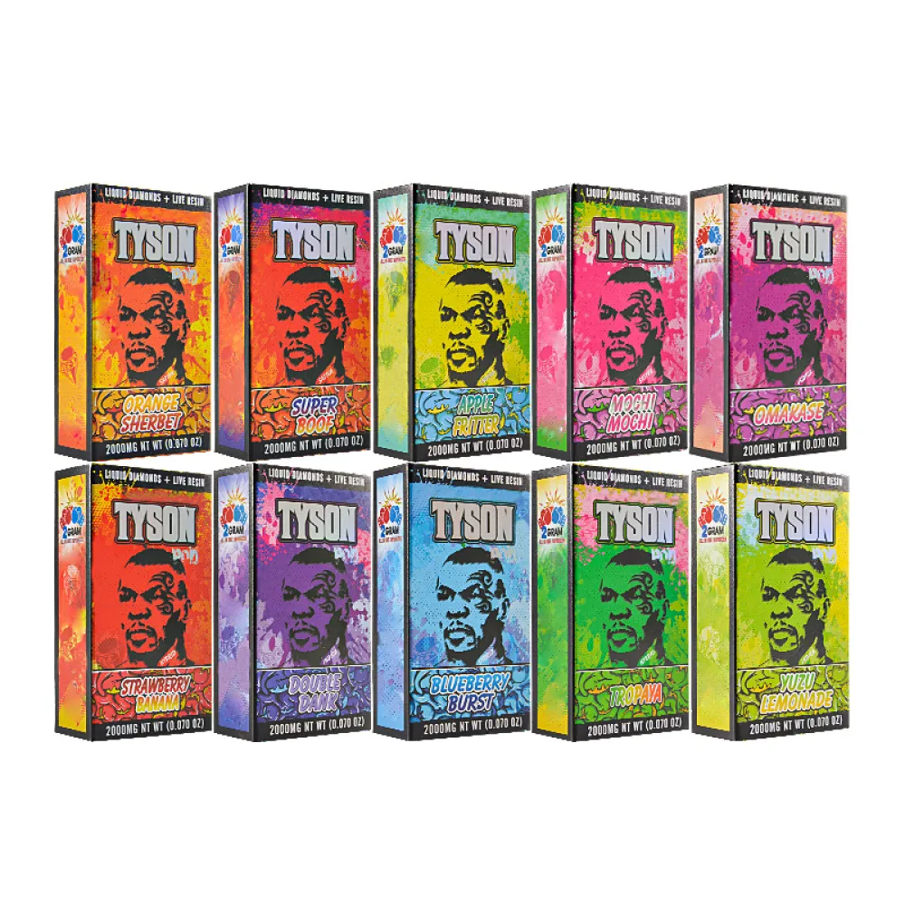 Tyson Vape 2g Liquid Diamond Live Resin Empty Disposable 