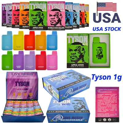 USA Stock Tyson Vape Liquid Diamond Live Resin Disposable 1000mg Empty 01