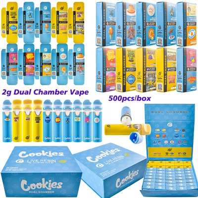 USA In Stock Cookies Dual Chamber Vape 2g Live Resin Empty Disposable 01
