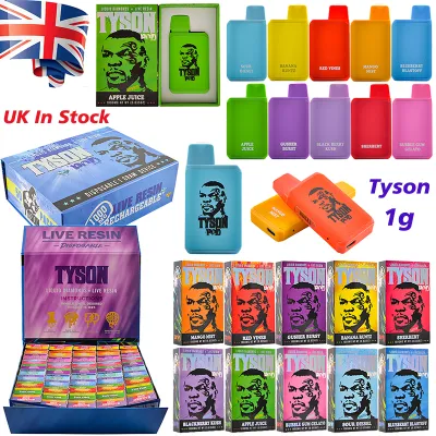 UK Warehouse Tyson Vape Liquid Diamond Live Resin 1g Empty Disposable 01