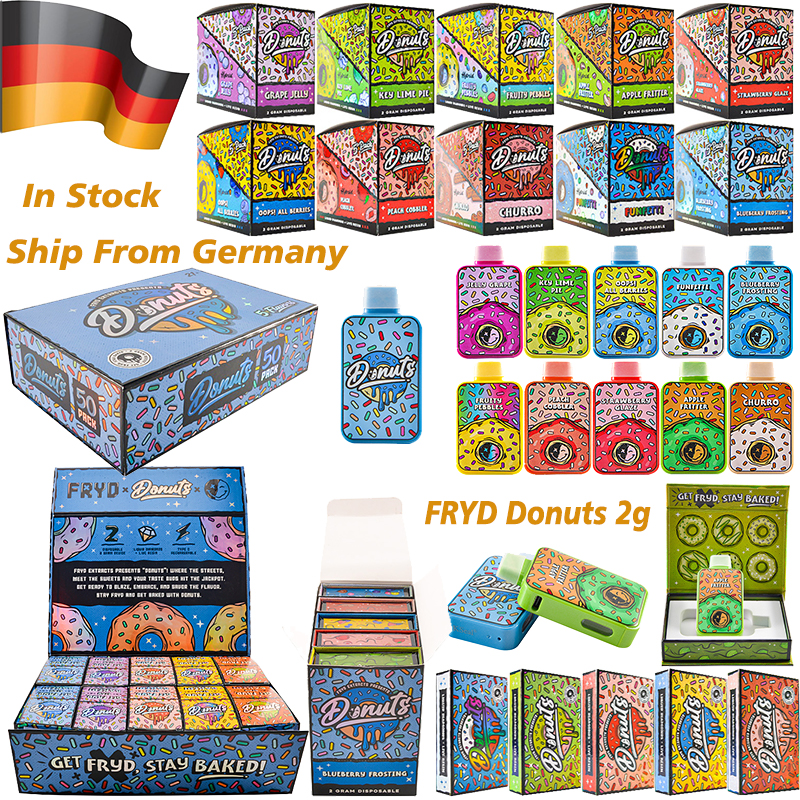 DE In Stock FRYD Donuts Liquid Diamonds Live Resin Disposable Vape 2g