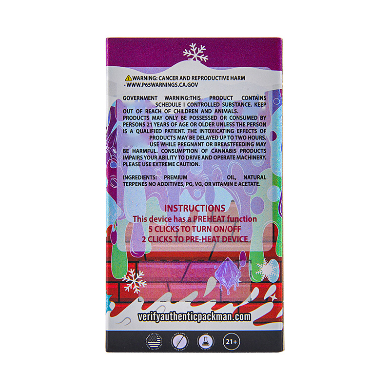 Packman Liquid Diamond Live Resin Disposable Vape 2g Empty