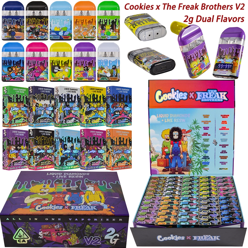 elf bar vape uk Cookies The Freak Brother V3 1ml+1ml Dual Chamber With Screen 2g Empty Disposable  Vape Pen 10 Flavors USA Stock