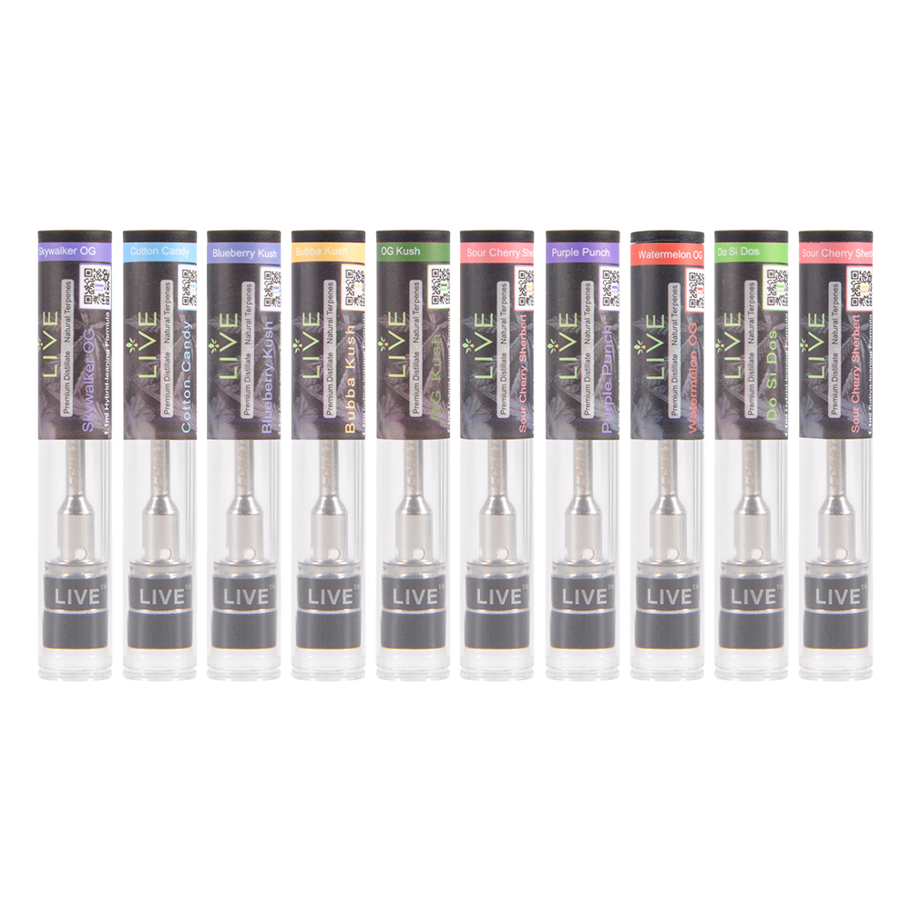 Live Distillate Carts With New Packaging 1.0ml Empty Cartridge
