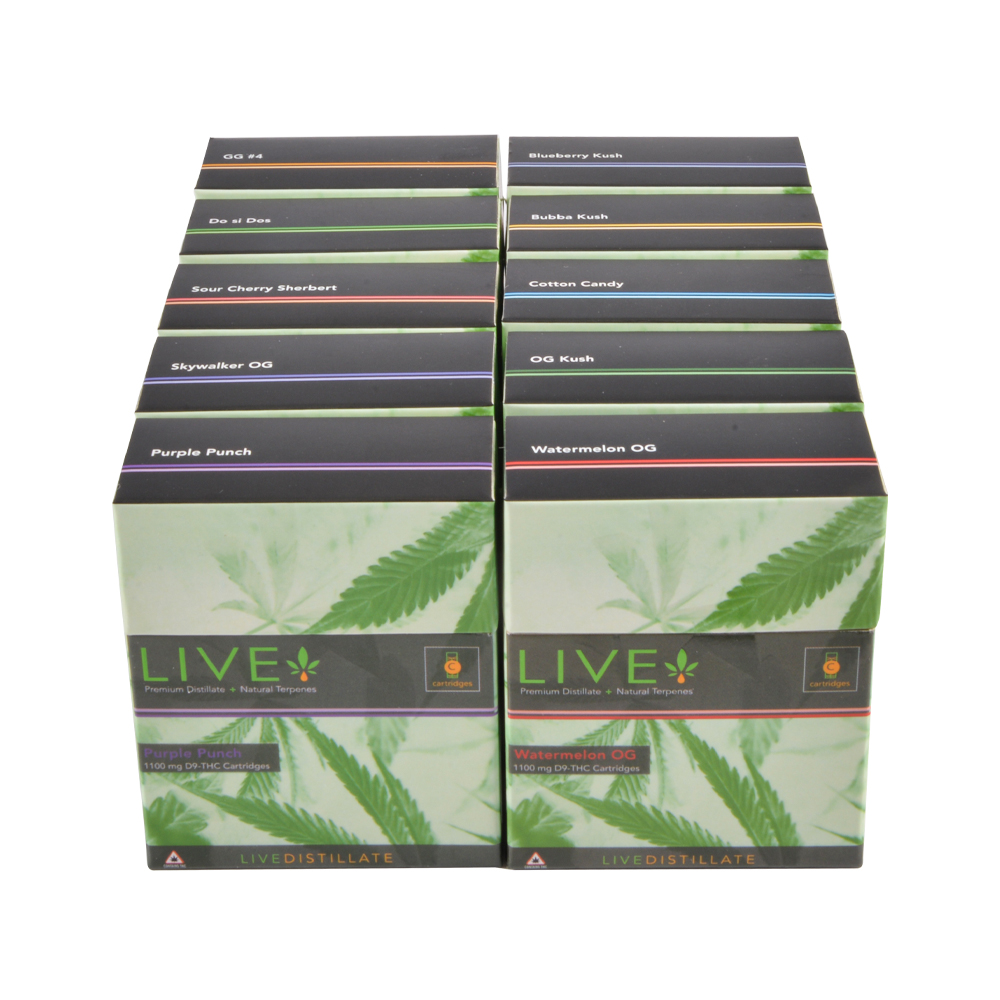 Live Distillate Carts With New Packaging 1.0ml Empty Cartridge