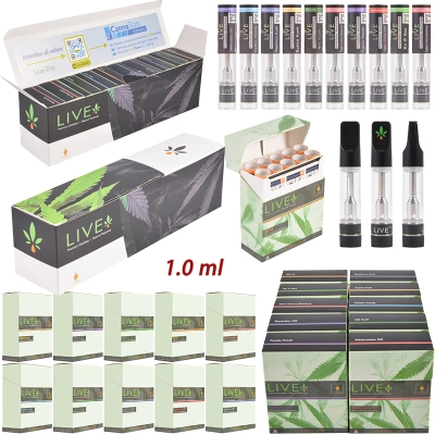 Live Distillate Carts With New Packaging 1.0ml Empty Cartridge 01