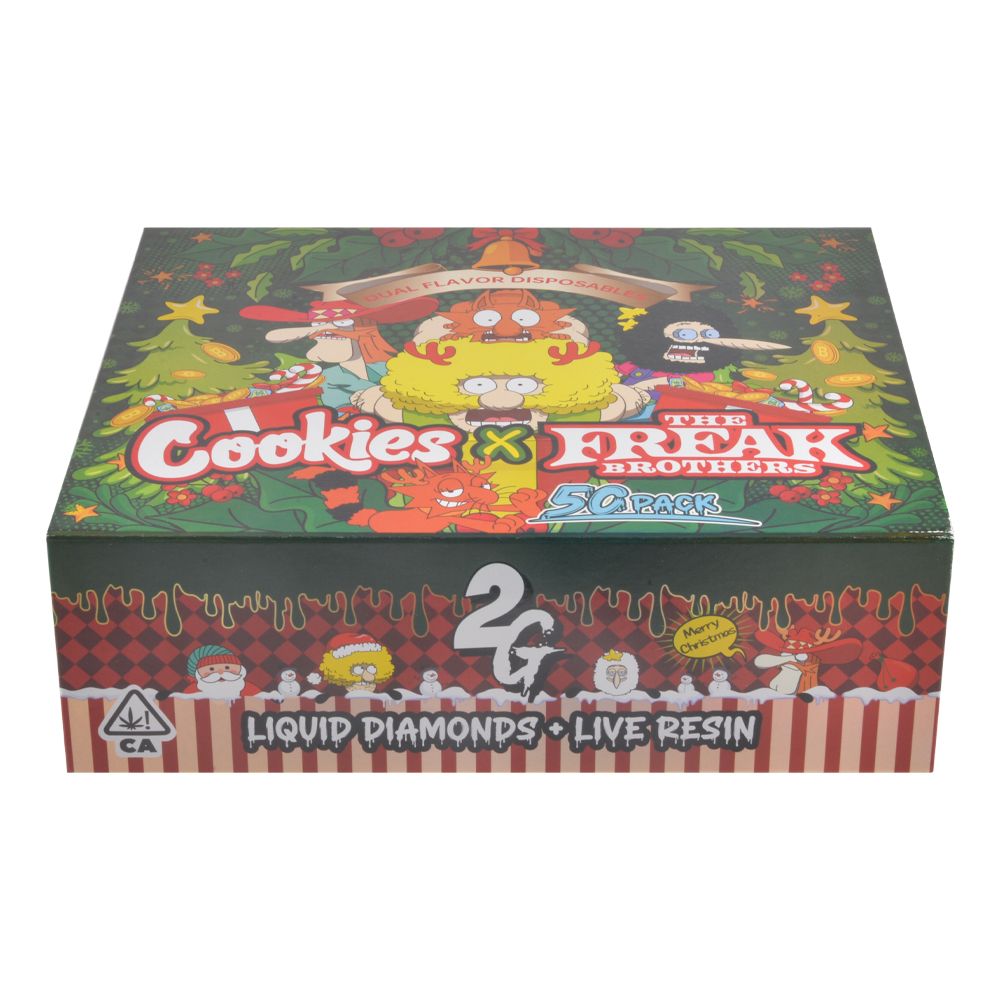 USA In Stock Cookies x The Freak Brothers Christmas Vape 2g Dual Flavor
