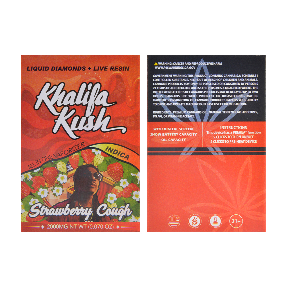 Khalifa Kush 2g Liquid Diamond Live Resin Disposable Vape