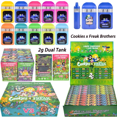  USA Stock Cookies x The Freak Brothers V3 Dual Chamber Vape 2g 01