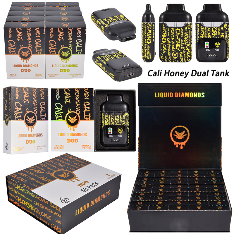 Cali Honey 2g Liquid Diamonds Dual Chamber Vape With Screen