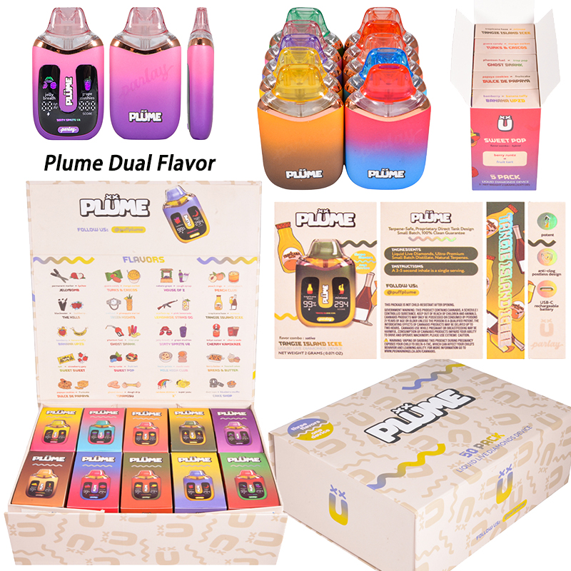 Plume Disposable Vape 2g Dual Chamber Vape With Screen