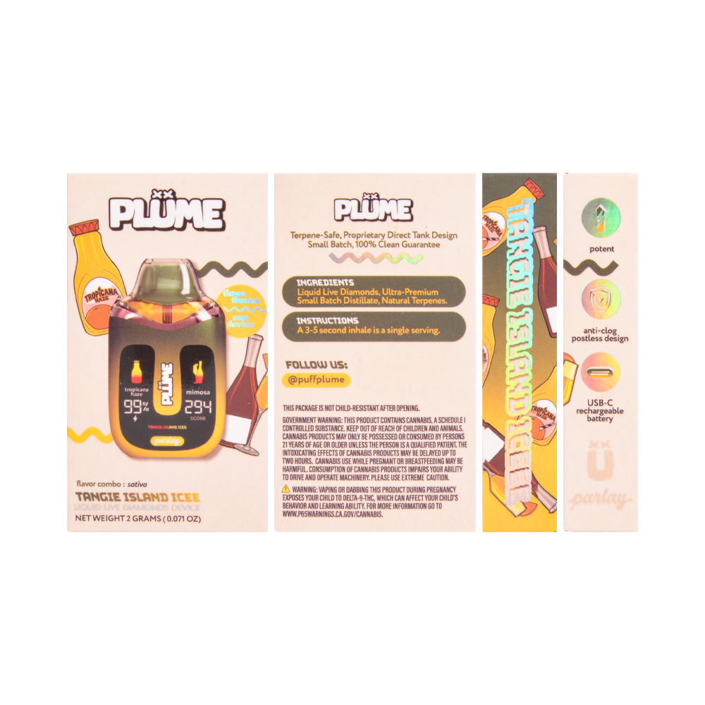 Plume Disposable Vape 2g Dual Chamber Vape With Screen