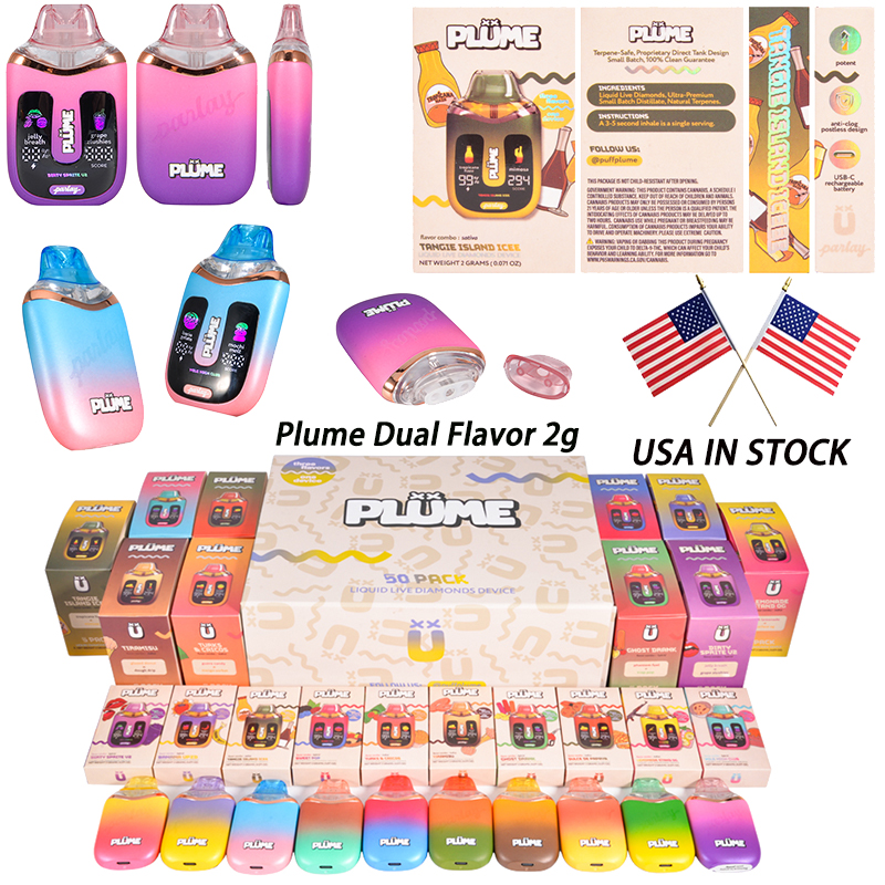 Wholesale Plume Disposable Vape 2g Dual Chamber Vape Ship From USA