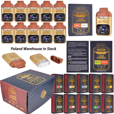 Poland Warehouse in Stock Vape Big Chief  V2 Dual Flavor 2g Disposable Preheat Vapes 01