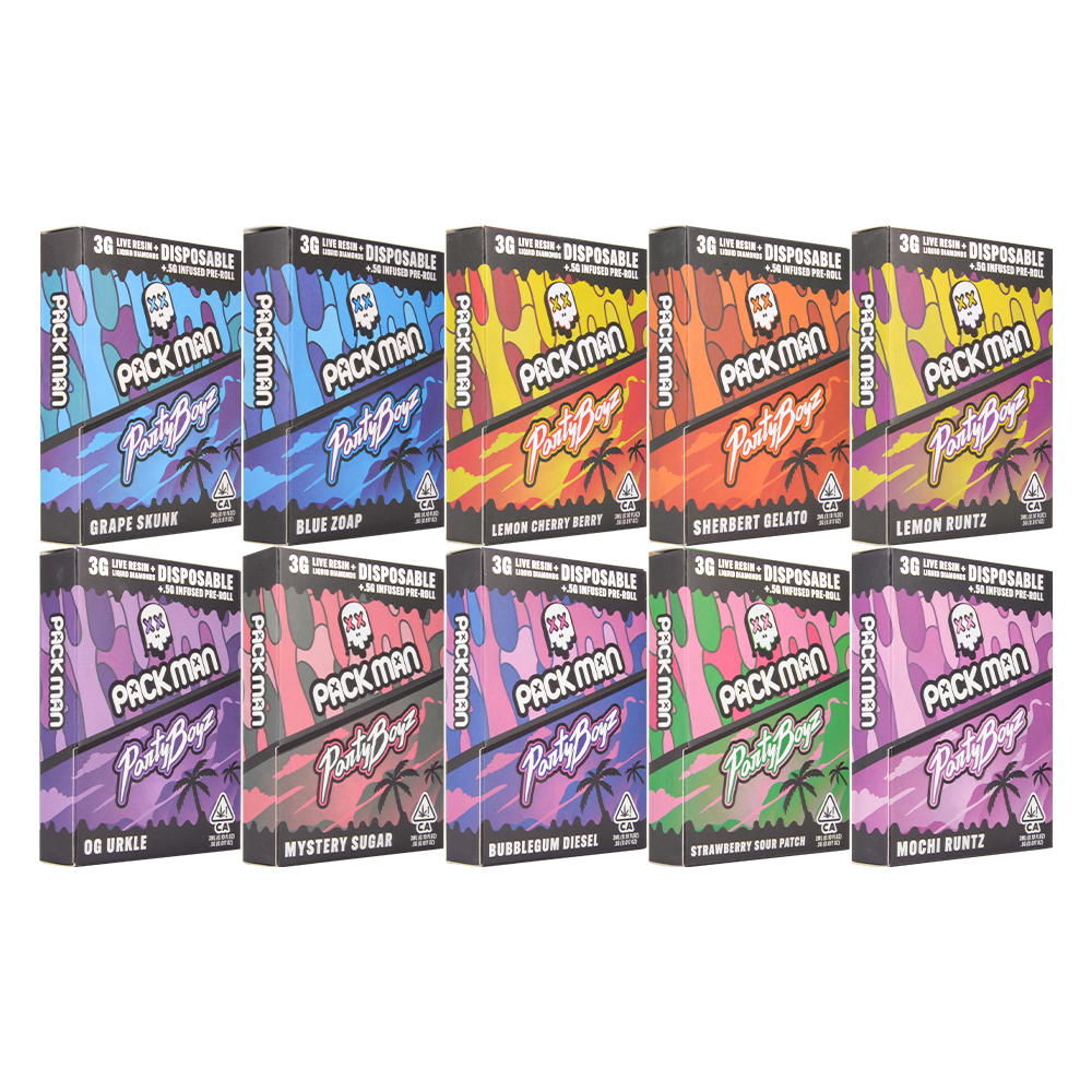 USA Stock Packman Party Boyz 3g Disposable With Preroll 500pcs Wholesale