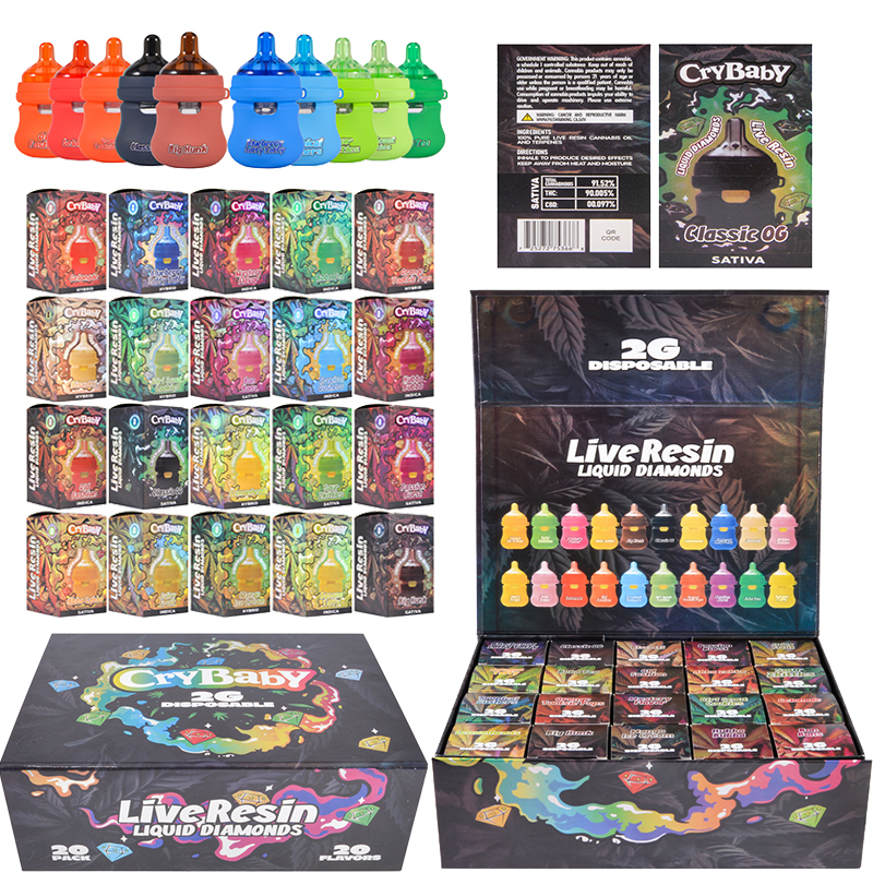 CryBaby 2g Baby Bottle Disposable Vape With Screen