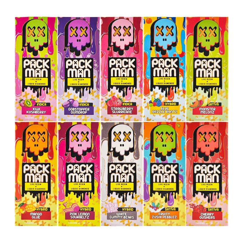 USA Hot Sale Packman Mini 1.5g Disposable Vape Pens 1500mg Device Pod