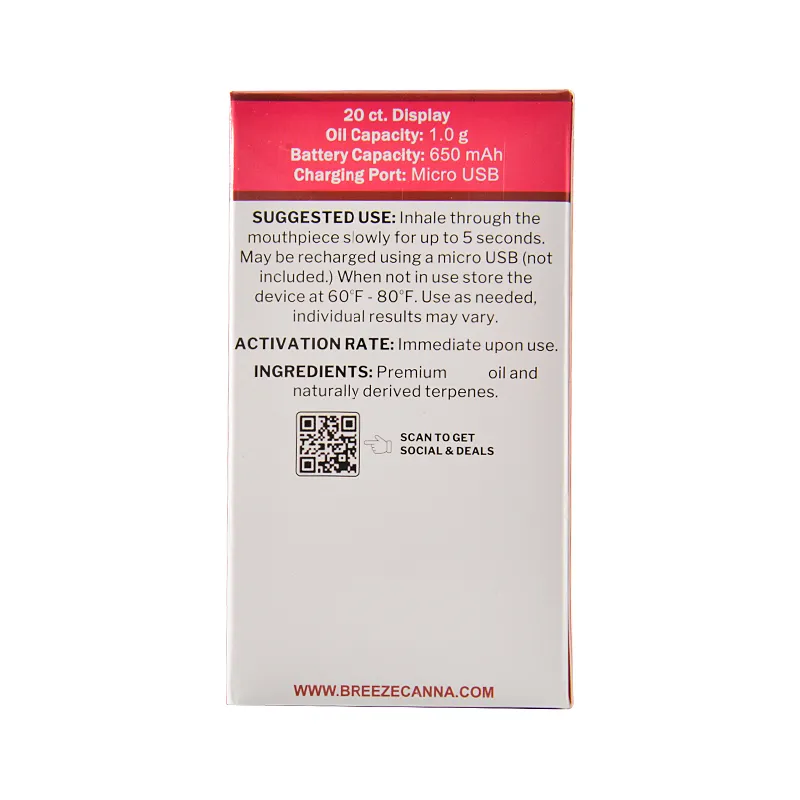 Breeze Disposables 1g 10 Flavors