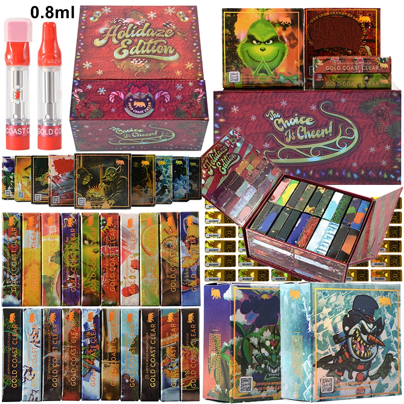 Gold Coast Clear Vape Cartridges 0.8ml 1ml 10 Flavors