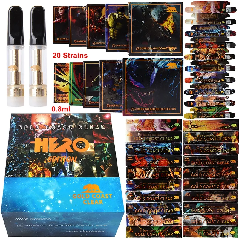 Gold Coast Clear Vape Cartridges 0.8ml 1ml 10 Flavors