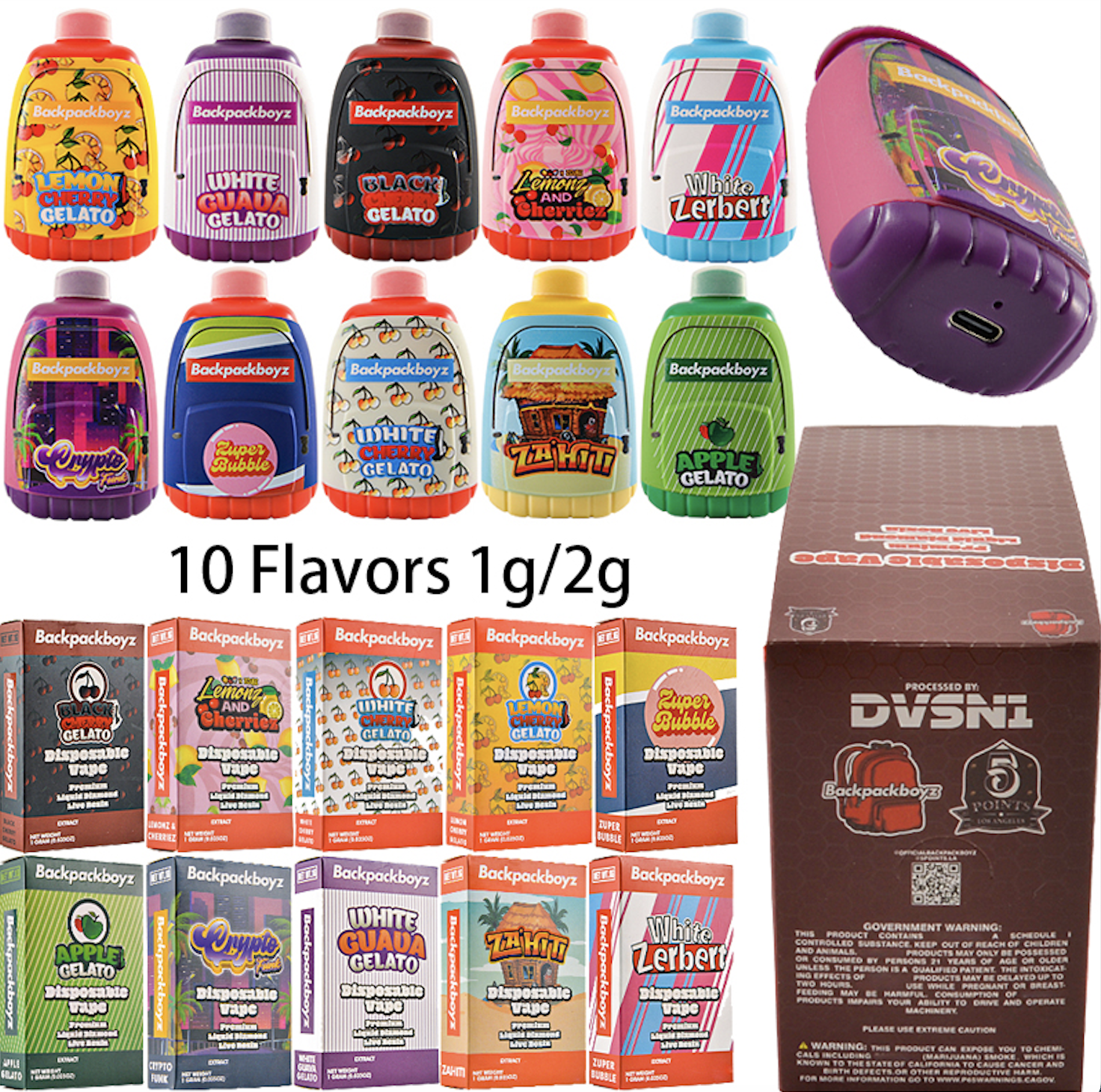 Backpack boyz vape 1ml 2ml
