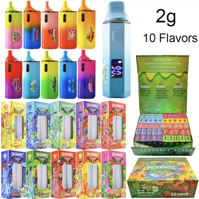 New Packwoods with Digital Screen Disposables 2g 10 Flavors  01