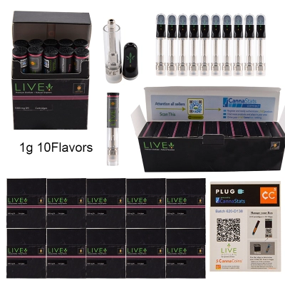 Live Distillate Cartridges 1ml 10  Flavors 01