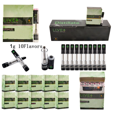 New Live Distillate Cartridges 1ml 10 Flavors 01