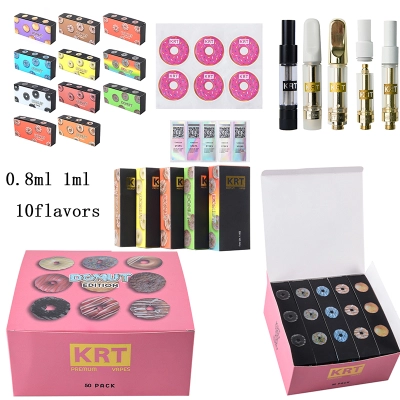 KRT Vape Cartridges 0.8ml 1ml 10 Flavors  01