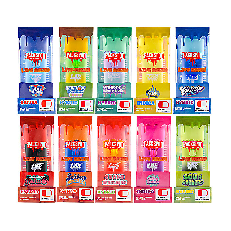 packspod live resin thc vapes 2g