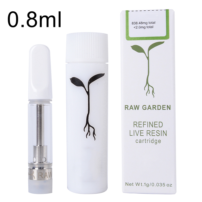 Raw Garden Vape Catridges 0.8ml 1ml 