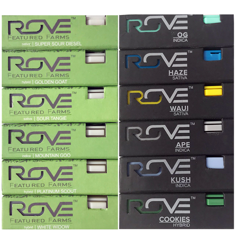 0.8ml 1ml rove vape carts

