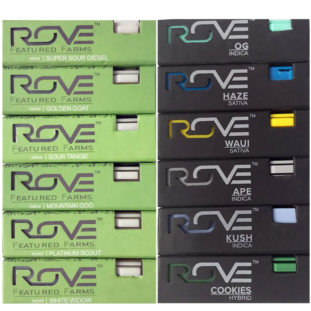 0.8ml 1ml rove vape carts
