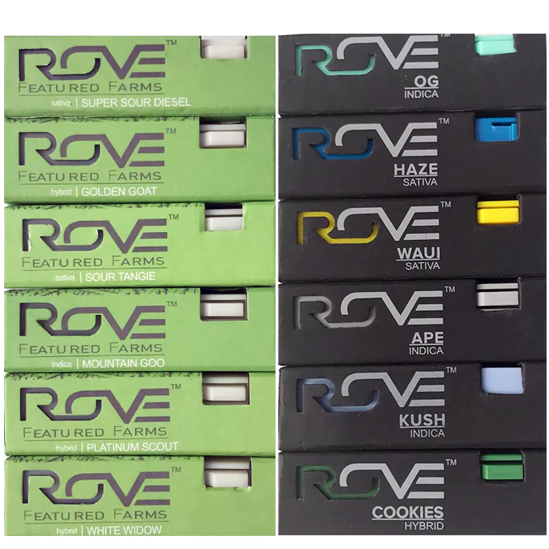 0.8ml 1ml rove vape carts
