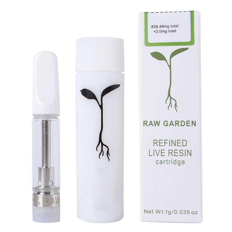 0.8g 1g raw garden live resin cart USA

