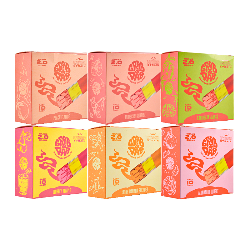 USA STOCK GRAB&DAB disposable vapes 2g 10 Flavors