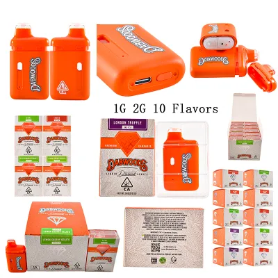 USA stock Dabwoods New Disposable Vape Pens 1G 2G 10 Flacors 01