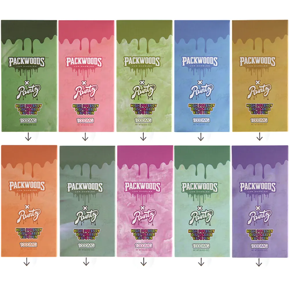 USA stock Packwoods X Runtz Marbling Disposables 1g 10 Flavors