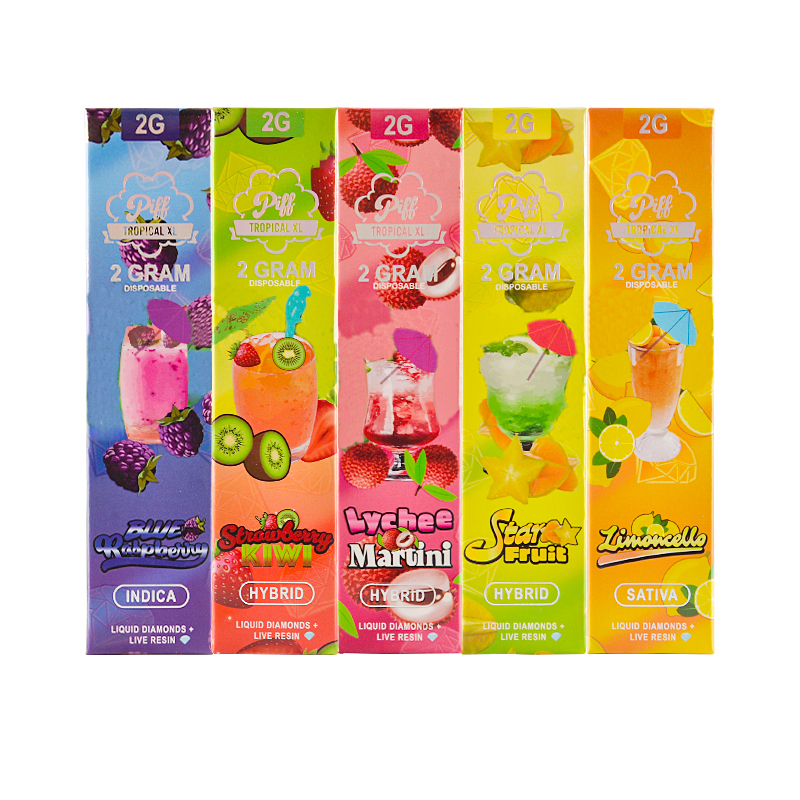 USA warehouse Piff Bar Tropical XL 2G 10 Flavors