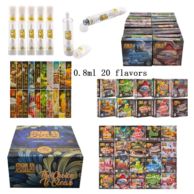 Full Ceramic Gold GCC Vape Cartridges 0.8ml  20 flavors 01