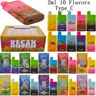  USA Stock Kream disposable vape pen 2g 10 Flavors 01