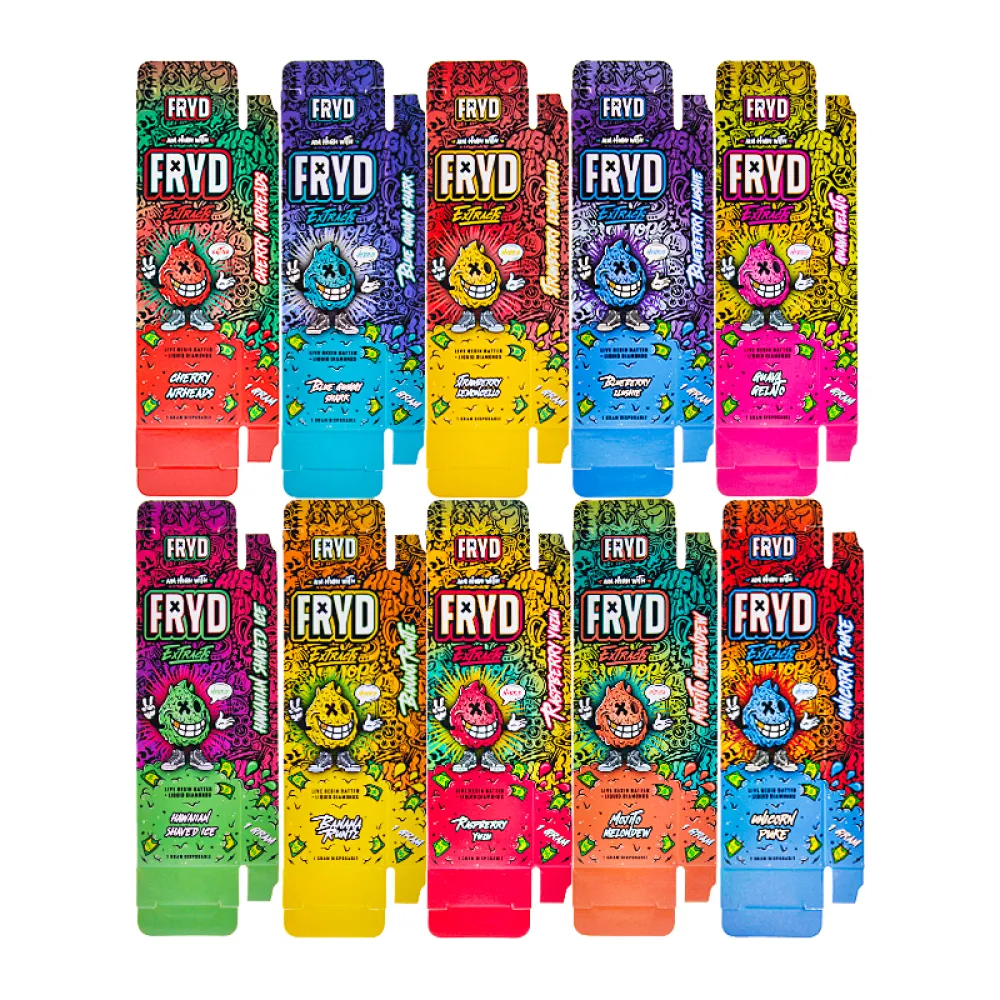 USA Stock Fryd 1g 1 Gram Disposable Vape Pens 10 Flavors