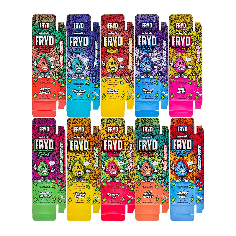 USA Stock Fryd 1g 1 Gram Disposable Vape Pens 10 Flavors