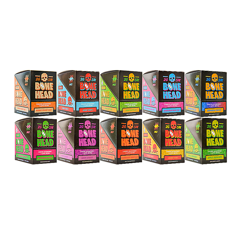 USA Bone Head 2G disposables 2 Gram Empty vapes 10 flavors wholesale