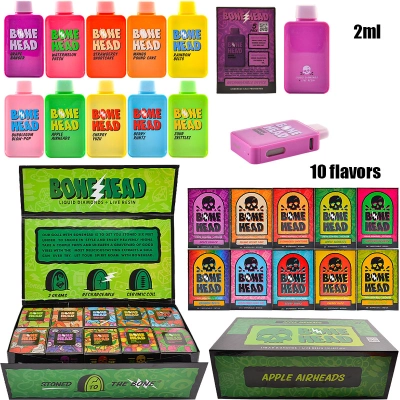 USA Bone Head 2G disposables 2 Gram Empty vapes 10 flavors wholesale 01