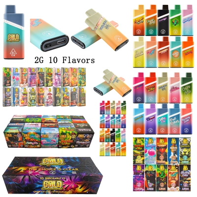 USA GCC V2 2G disposable gold coast clear 2gram empty vapes  10 Flavors  01