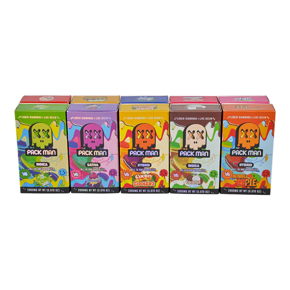 USA Packman V6 disposable vape with screen 2g 10 flavors