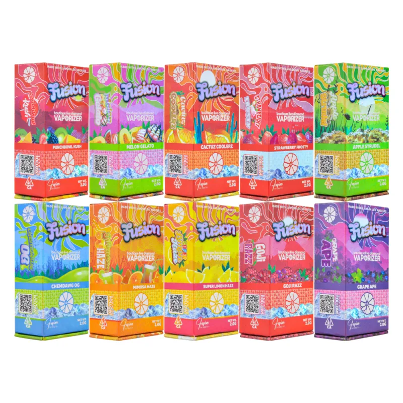 USA whole melt fusion 2g disposable empty vapes 10 flavors