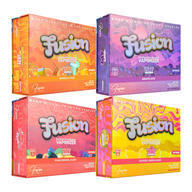 Whole melt fusion 2g disposable empty vapes 10 flavors 