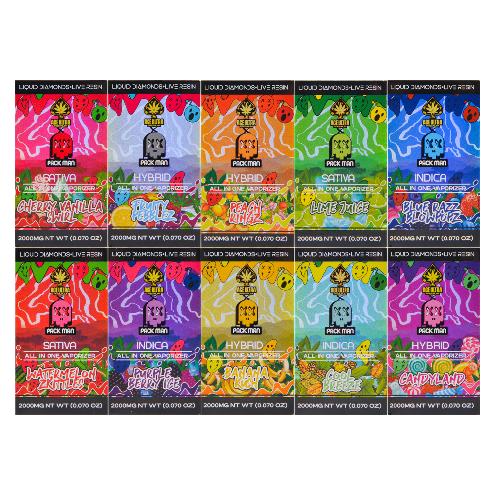 USA ace packman 2g disposable empty vapes wholesale 500pcs/case no shipping fee